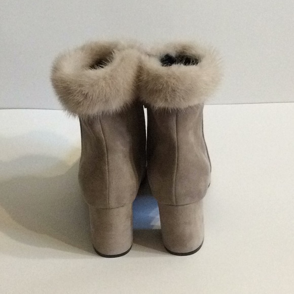 Dylan Skye Taupe Suede Booties - Picture 3 of 4